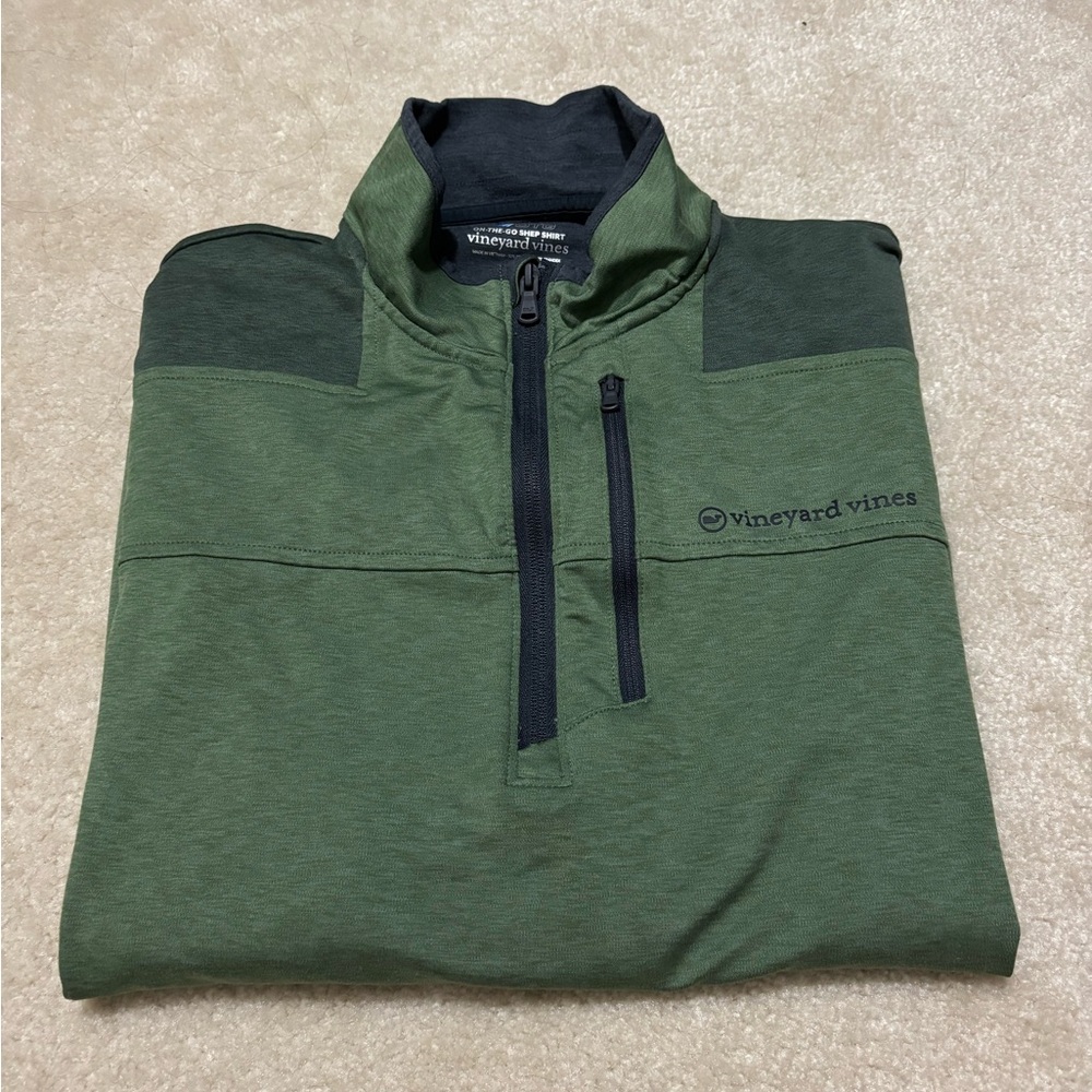 Vineyard Vines Green Quarter-Zip Pullover